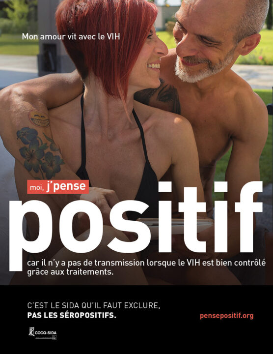 Affiche «J'pense positif» - Romance et ViH