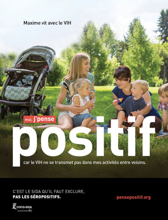 Affiche «J'pense positif» - Voisinage et ViH