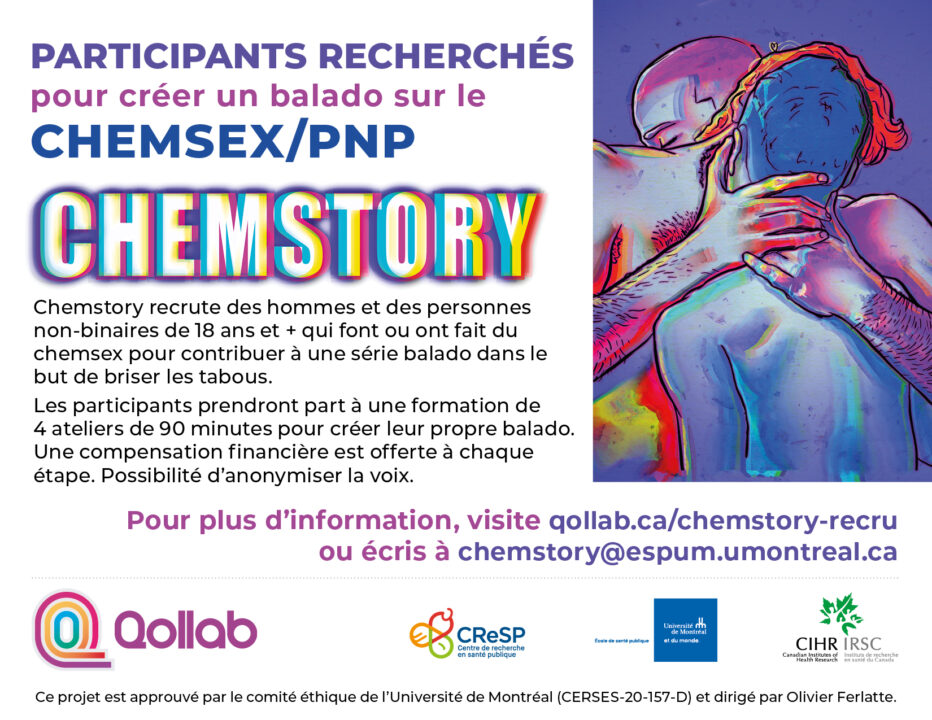Chemstory: participe à un balado sur le chemsex