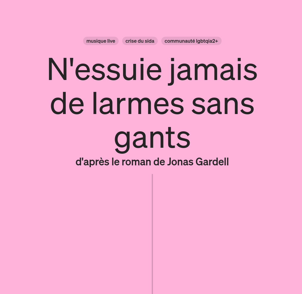 N'essuie jamais de larmes sans gants