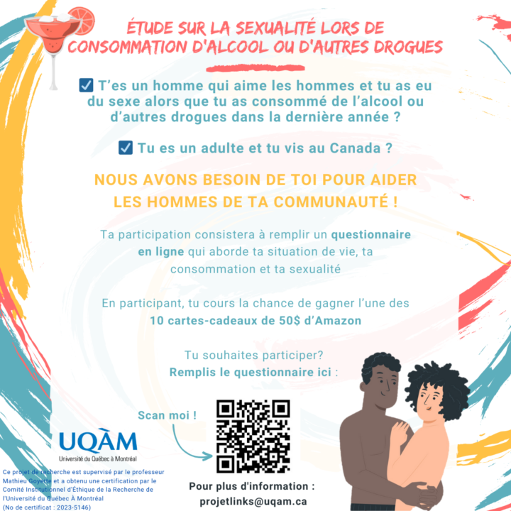 Appel à participant·es: étude sur la consommation et sexualité